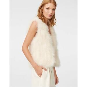 Club Monaco Light Pink Feather Vest Size Small
